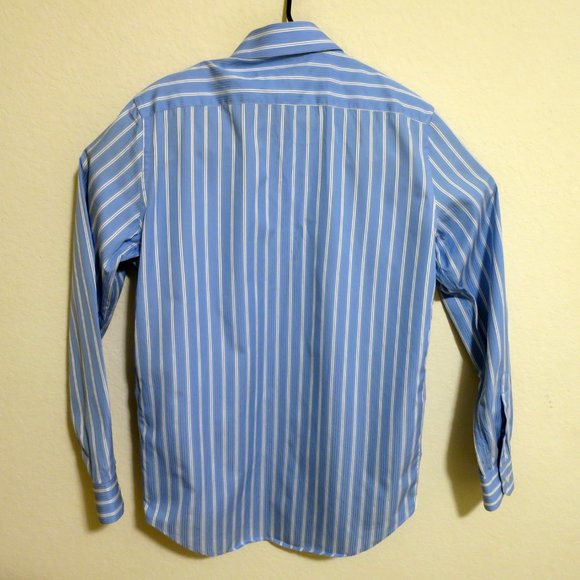 Robert Graham Mens Long Sleeve Button Shirt Size 15.5 Blue White Stripes - Picture 5 of 9
